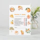 Carte de jeu de bébé Trait botanique Citrus pour b (Debout devant)