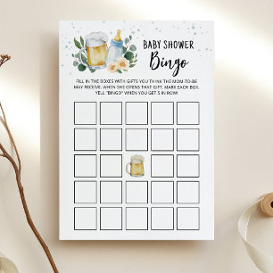 Carte de jeu de bingo Baby Is Brewing pour la fête