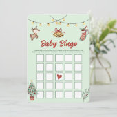 Carte de jeu de bingo bébé pour fête de renne de N (Debout devant)