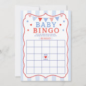 Carte de jeu de bingo bébé Rouge Blanc & À venir (Devant)