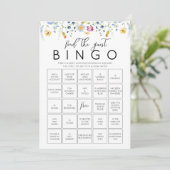 Carte de jeu de bingo de fleurs sauvages personnal (Debout devant)