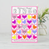 Carte de jeu de bingo de mariage personnalisable (Debout devant)