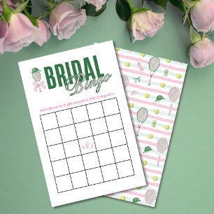 Carte de jeu de bingo de mariage Tennis   Thème Te