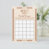 Carte de jeu de bingo de mariage western (Debout devant)