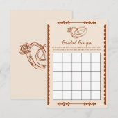 Carte de jeu de bingo de mariage western (Devant / Derrière)