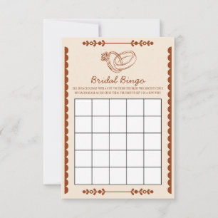 Carte de jeu de bingo de mariage western