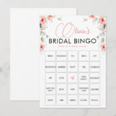 Carte de jeu de bingo Fleurs sauvages de eucalyptu (Devant / Derrière)