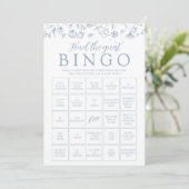 Carte de jeu de bingo florale personnalisable (Debout devant)