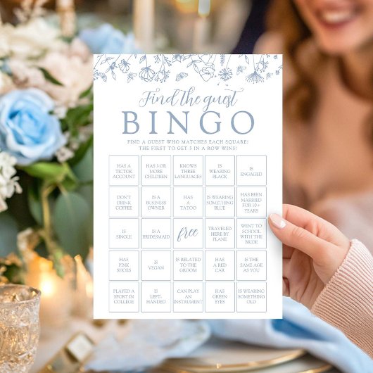 Carte de jeu de bingo florale personnalisable