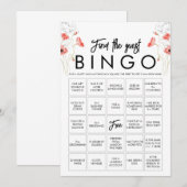 Carte de jeu de bingo personnalisable élégante ave (Devant / Derrière)
