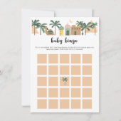 Carte de jeu de bingo pour Baby Shower Cute Camel (Devant)