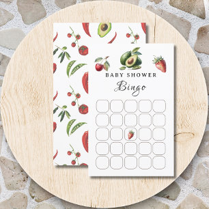 Carte de jeu de bingo pour baby shower Fresh White