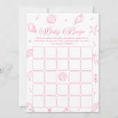 Carte de jeu de bingo pour Baby Shower sur la plag (Devant)