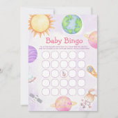 Carte de jeu de bingo pour baby shower sur le thèm (Devant)