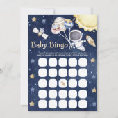 Carte de jeu de bingo pour baby shower sur le thèm (Devant)