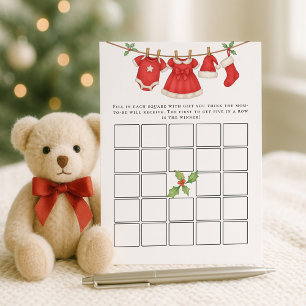 Carte de jeu de bingo pour baby shower sur le thèm