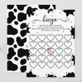 Carte de jeu de bingo pour bébé Cow (Devant / Derrière)