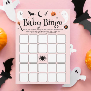 Carte de jeu de bingo pour bébé fille rose pour la