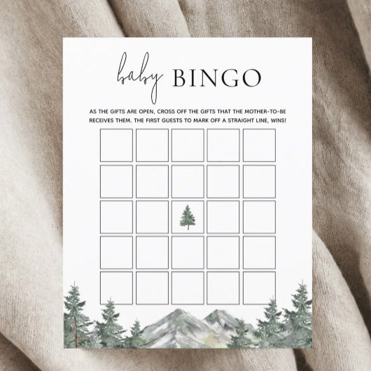 Carte de jeu de bingo pour bébé pour une baby show
