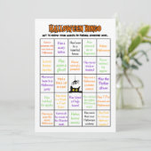 Carte de jeu de bingo pour briser la glace à Hallo (Debout devant)