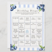 Carte de jeu de Bingo pour invité avec des bleuets (Devant)