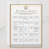 Carte de jeu de bingo pour invité d'anniversaire d (Devant)