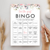 Carte de jeu de Bingo pour invités Fleurs rose ten