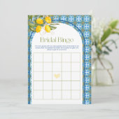 Carte de jeu de bingo pour la douche de la mariée  (Debout devant)