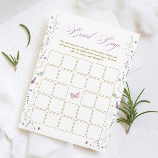 Carte de jeu de bingo pour la douche de mariée Pap