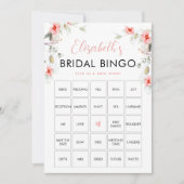 Carte de jeu de bingo pour la fête de mariage Fleu (Devant)