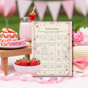 Carte de jeu de Bingo pour les invités à l'anniver