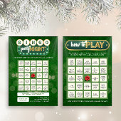 Carte de jeu de bingo pour les vacances de Noël