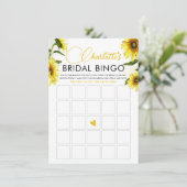 Carte de jeu de bingo pour mariage avec des tourne (Debout devant)