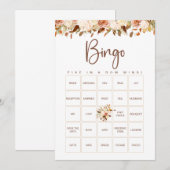 Carte de jeu de Bingo pour une douche nuptiale aut (Devant / Derrière)