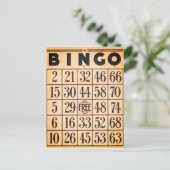 Carte de jeu de bingo vintage (Debout devant)