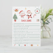 Carte de jeu de blague de papa bonhomme de neige S (Debout devant)