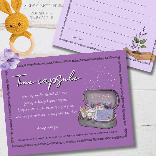 Carte de jeu de capsule temporelle pour l'histoire