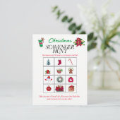 Carte de jeu de chasse aux objets de Noël (Debout devant)