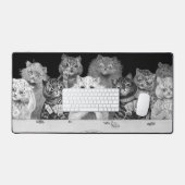 Carte de jeu de chat, Louis Wain (Clavier et souris)