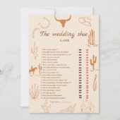 Carte de jeu de chaussures Boho Western mariage We (Devant)
