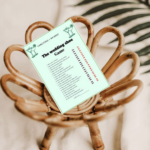 Carte de jeu de chaussures de mariage et de mariag