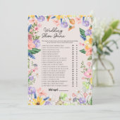 Carte de jeu de chaussures de mariage fleur sauvag (Debout devant)