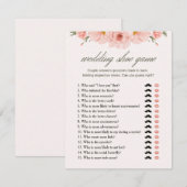 Carte de jeu de chaussures Floral Fête des mariées (Devant / Derrière)