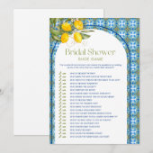 Carte de jeu de citron méditerranéen Fête des mari (Devant / Derrière)