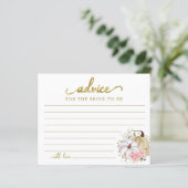 Carte de jeu de conseils pour une douche de mariée (Debout devant)