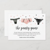 Carte de jeu de culotte pour douche de mariage en  (Devant / Derrière)