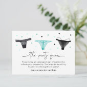 Carte de jeu de culotte pour douche de mariage lin (Debout devant)