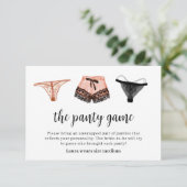 Carte de jeu de culotte pour douche de mariage lin (Debout devant)