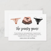 Carte de jeu de culotte pour douche de mariage lin (Devant / Derrière)