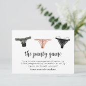 Carte de jeu de culotte pour douche de mariage lin (Debout devant)